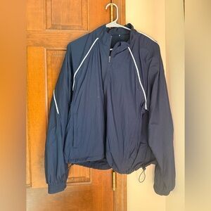 Lululemon Athletics Navy Windbreaker with White Piping